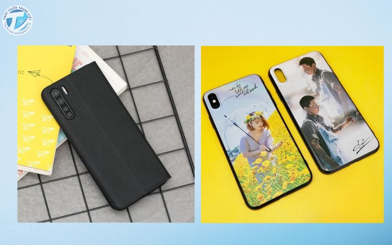 Máy in ốp điện thoại có thể in trên ốp lưng cứng, viền dẻo đen